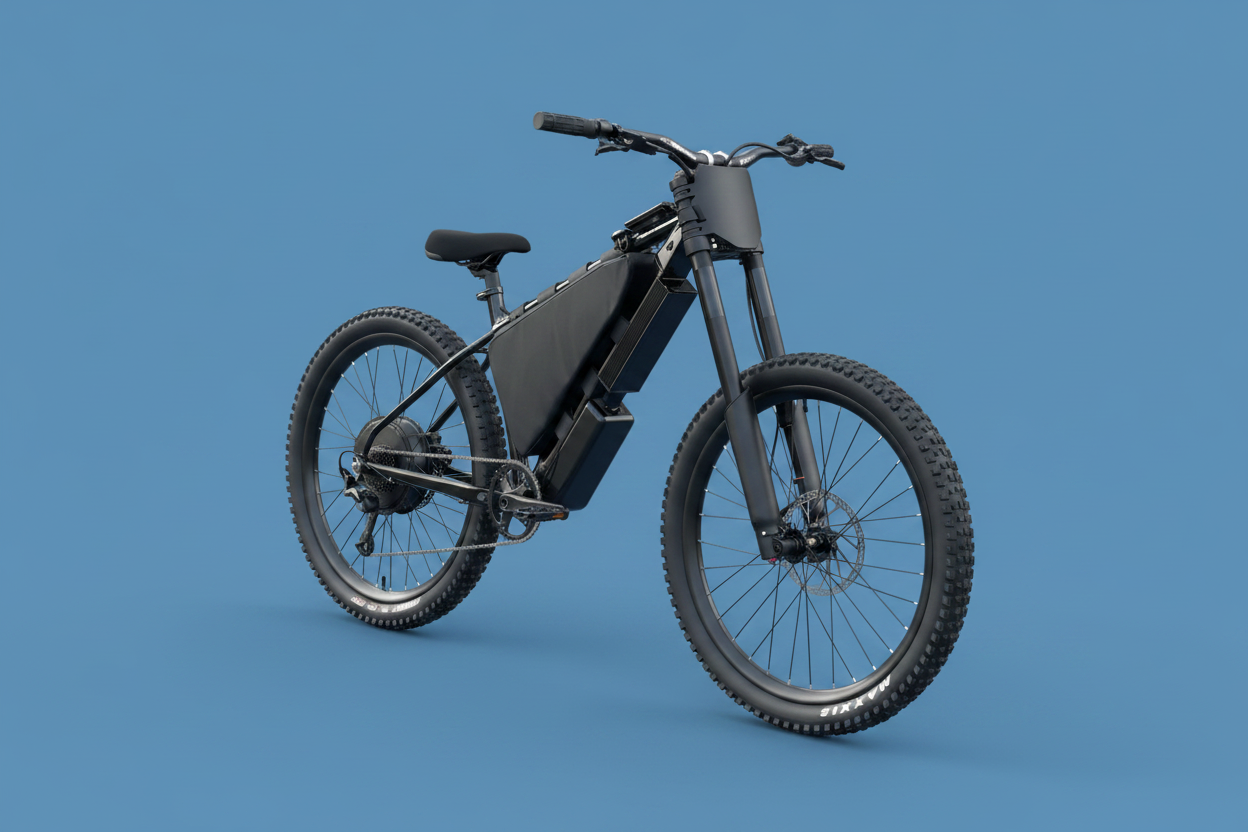 E-Bike Blue Background